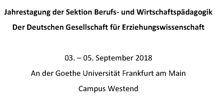Symposion zur digitalen Transformation auf der Tagung der Sektion Berufs- und Wirtschaftspädagogik