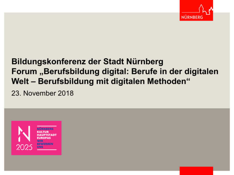Bildungskonferenz der Stadt Nürnberg „Bildung und Digitalisierung“