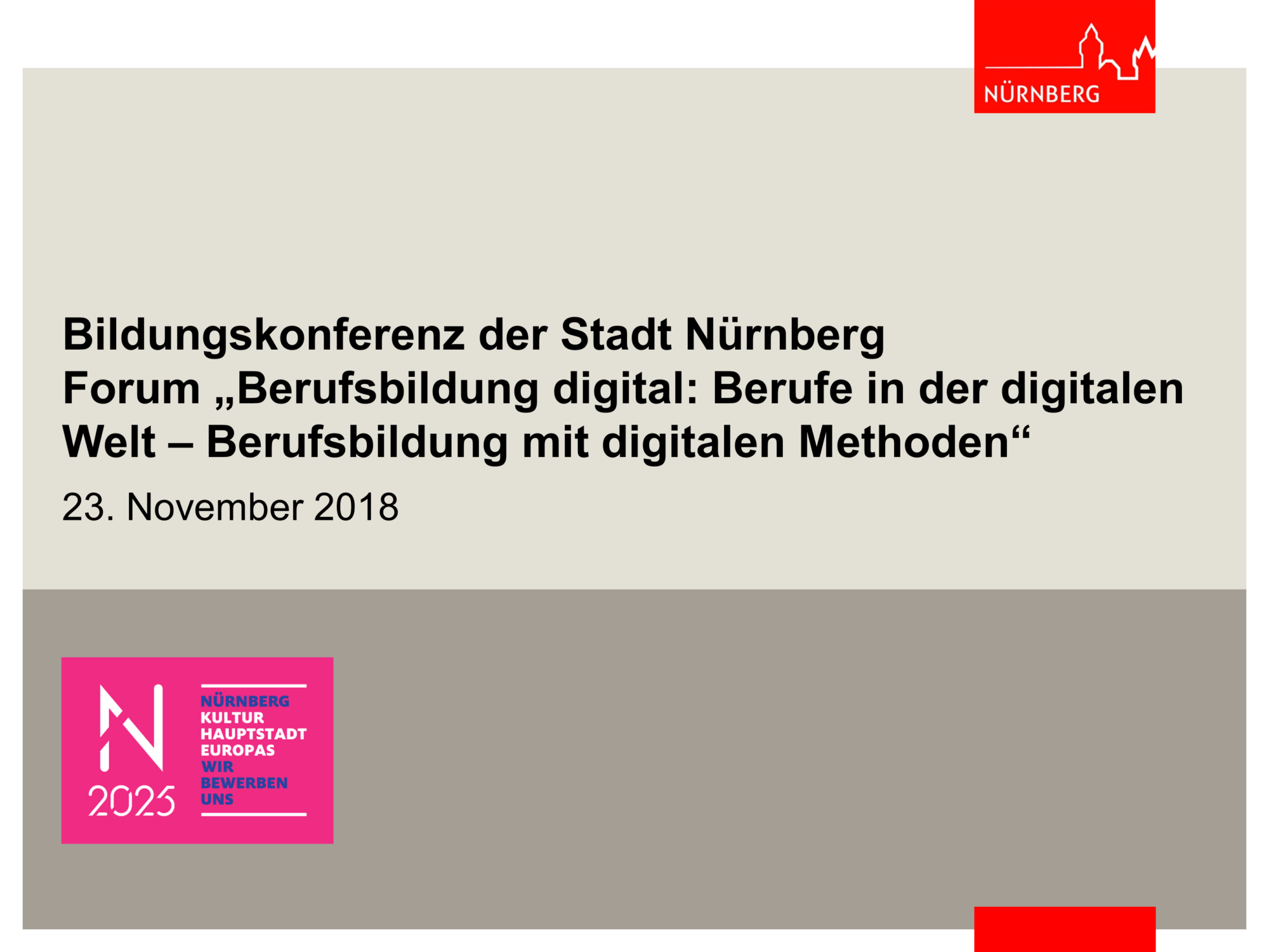 Zum Artikel "Bildungskonferenz der Stadt Nürnberg „Bildung und Digitalisierung“"