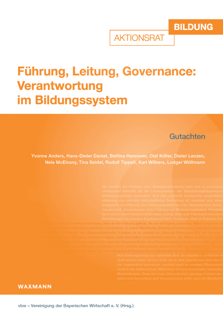 Gutachten Führung, Leitung, Governance im Bildungswesen (kostenloser Download)